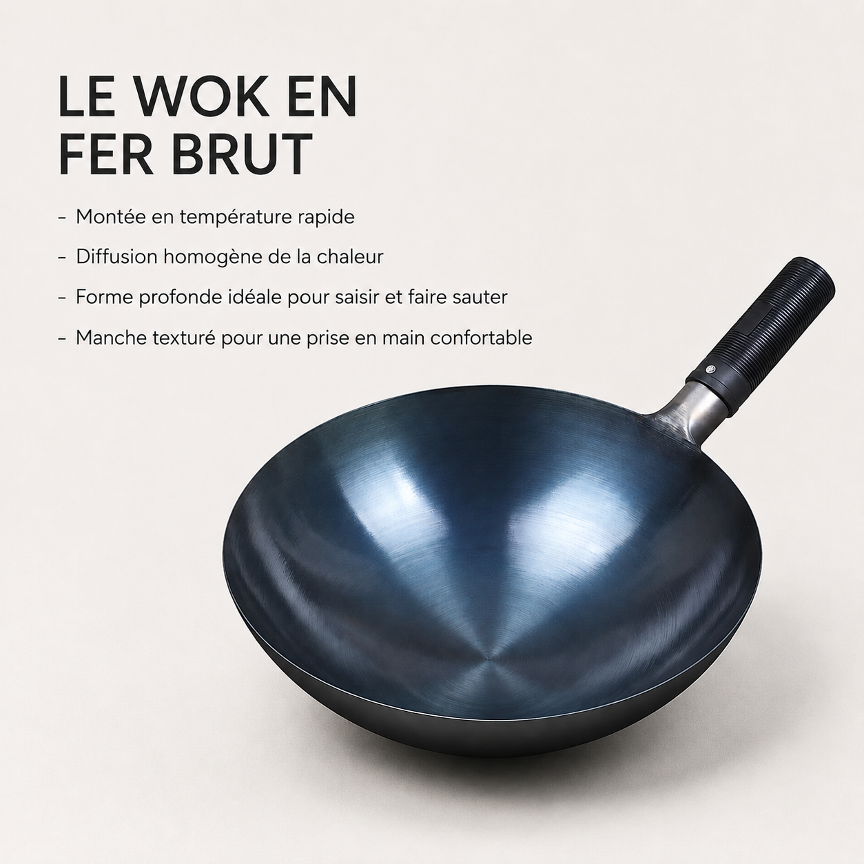 Wok en fer brut  - Wokora