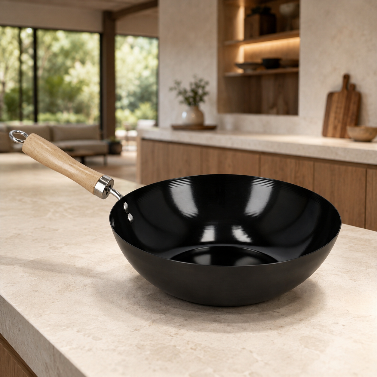 Wok en acier à fond plat – Wokora