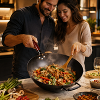 Wok en fonte brut traditionnel - Wokora