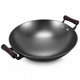 Wok en fer - Double poignée - Couvercle inclus  Wokora