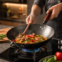 Wok en fonte brut traditionnel - Wokora